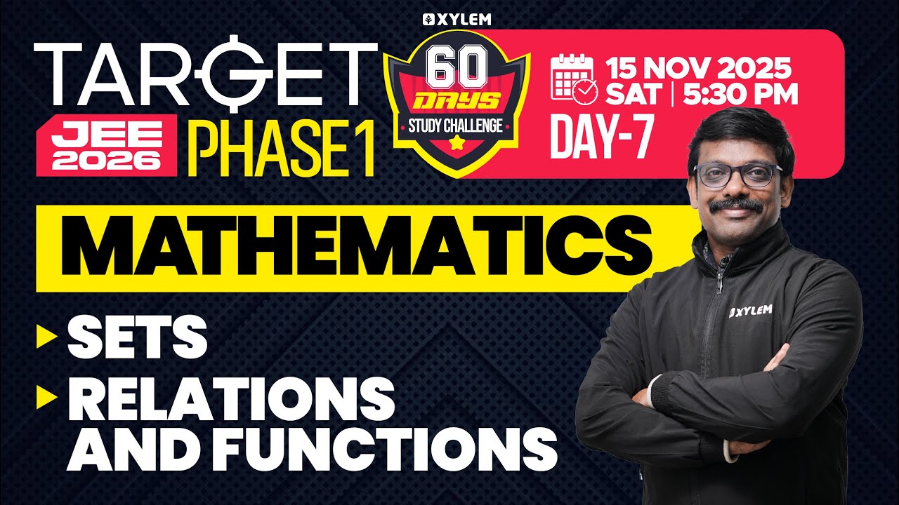 Target JEE 2026 Phase 1 Mathematics | Sets, Relations And Functions - 60 Days Challenge