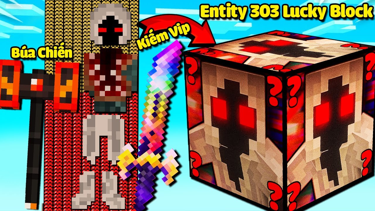 THANH KIẾM CẦU VỒNG CÓ KHẢ NĂNG BAY BẤT TỬ VIP NHẤT ?? MINI GAME : ENTITY 303 LUCKY BLOCK BEDWARS
