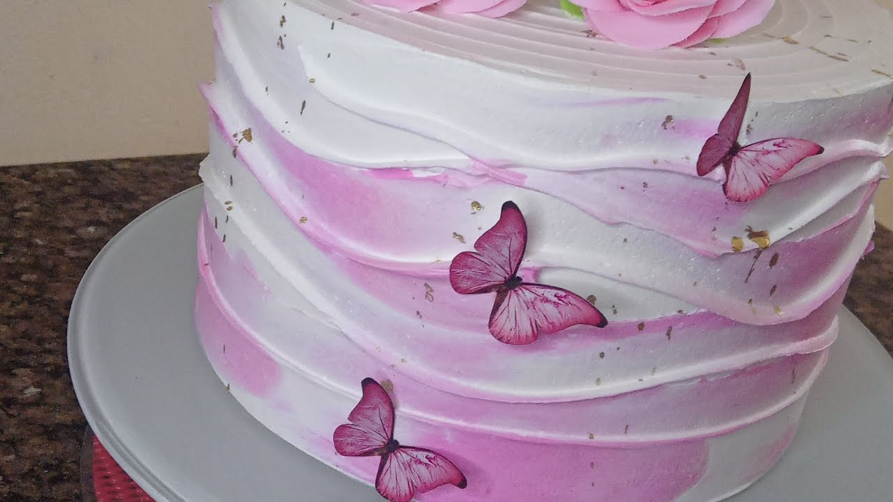 FIQUEI NA DÚVIDA NA HORA DA DECORACAO DO BOLO / BOLO WAVE CAKE / BOLO COM ROSAS COMESTÍVEIS #bolo