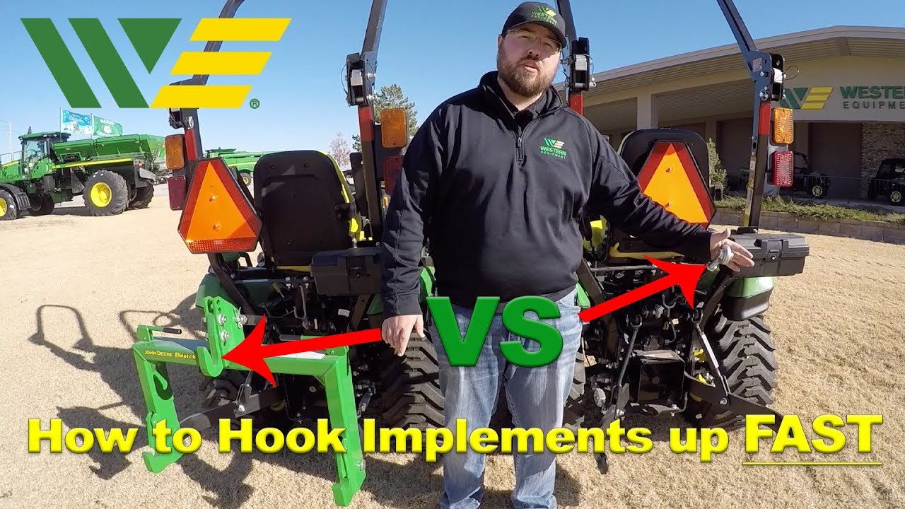 John Deere iMatch Quick Hitch VS Traditional 3 Point Hitch - Which is Faster???