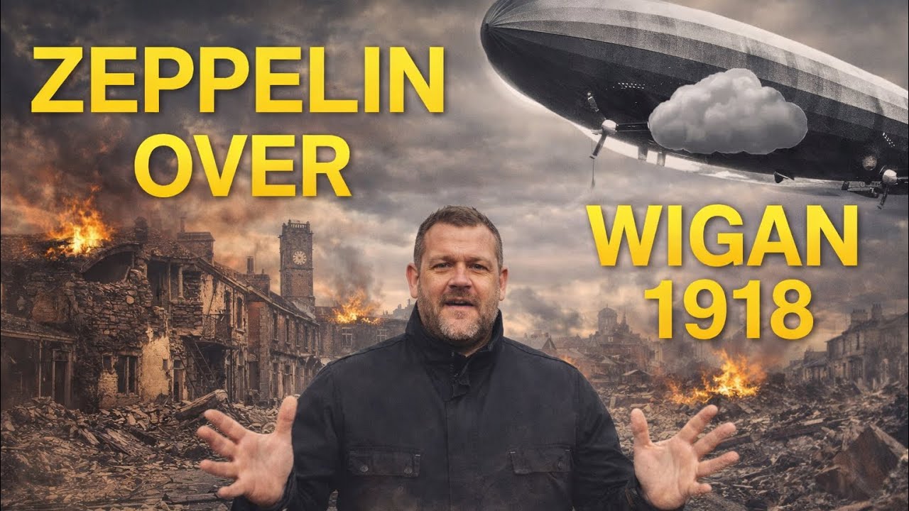 GERMAN ZEPPELIN OVER WIGAN| 1918| HISTORY|