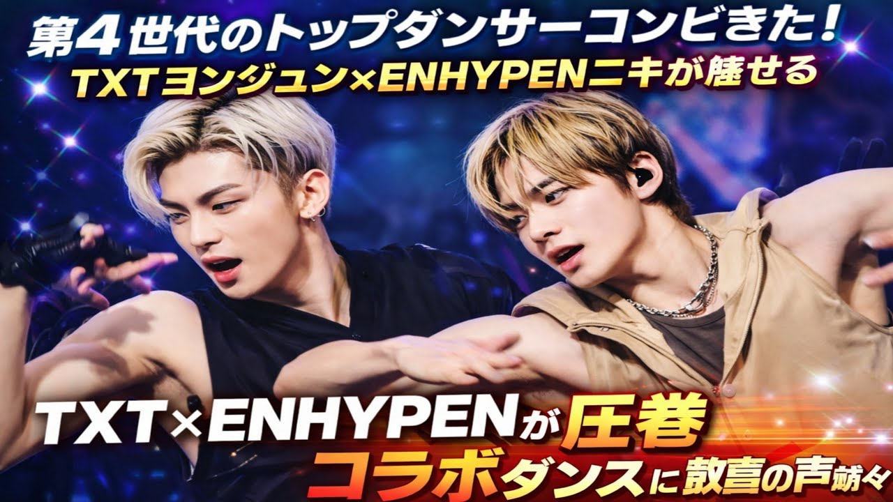 🔥第4世代トップダンサーコンビ降臨！🔥TXTヨンジュン × ENHYPENニキ💥✨圧巻コラボダンスに歓喜の声続々✨