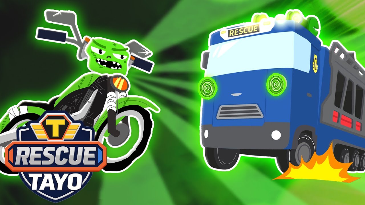 Blue Rescue Team, Lift the Zombie Motorcycle's Curse! | Zombie song | Tayo Rescue Team Song