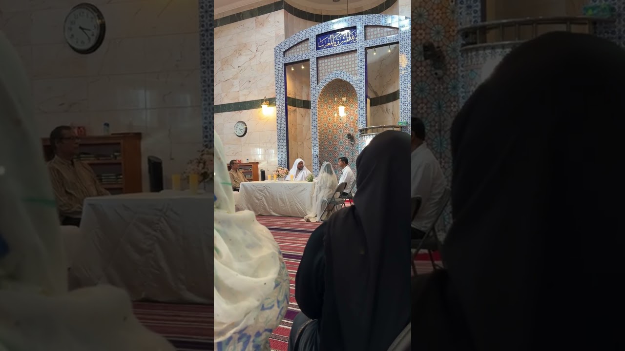 Moroccan couple wedding ceremony