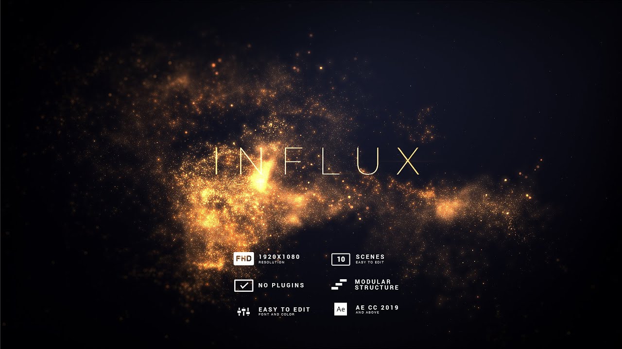 Influx | Flow Particles Titles  | After Effects Templates Videohive