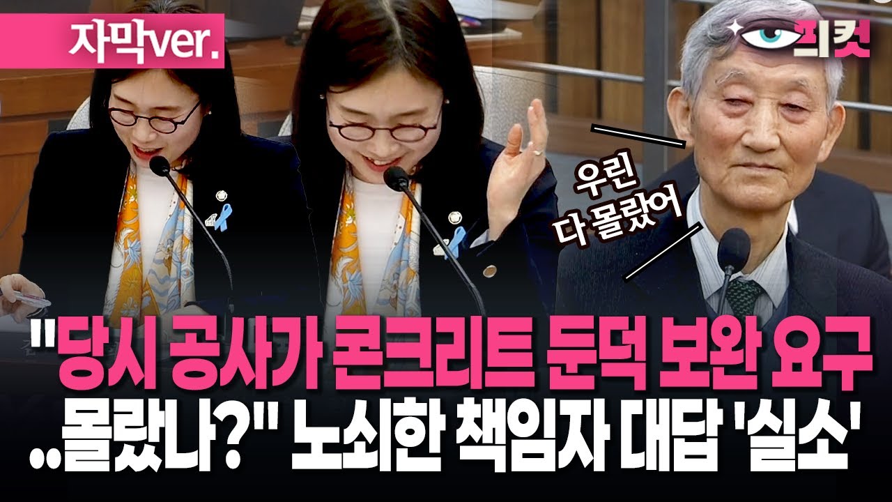 (자막) 공사가 공식 요청했는데 '몰랐다'?…콘크리트 둔덕 대답 들은 의원 '실소' #현장영상