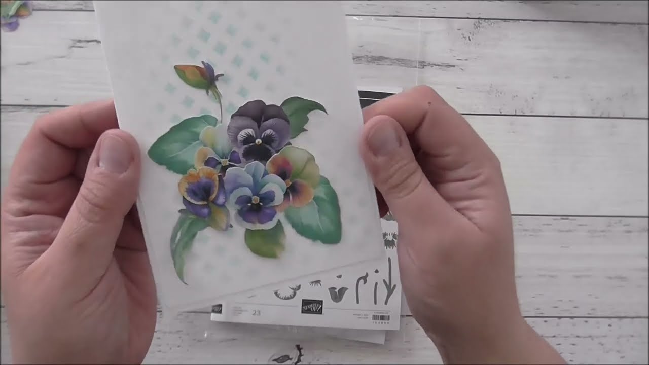 How to Make Two Pansy Cards with Different Techniques