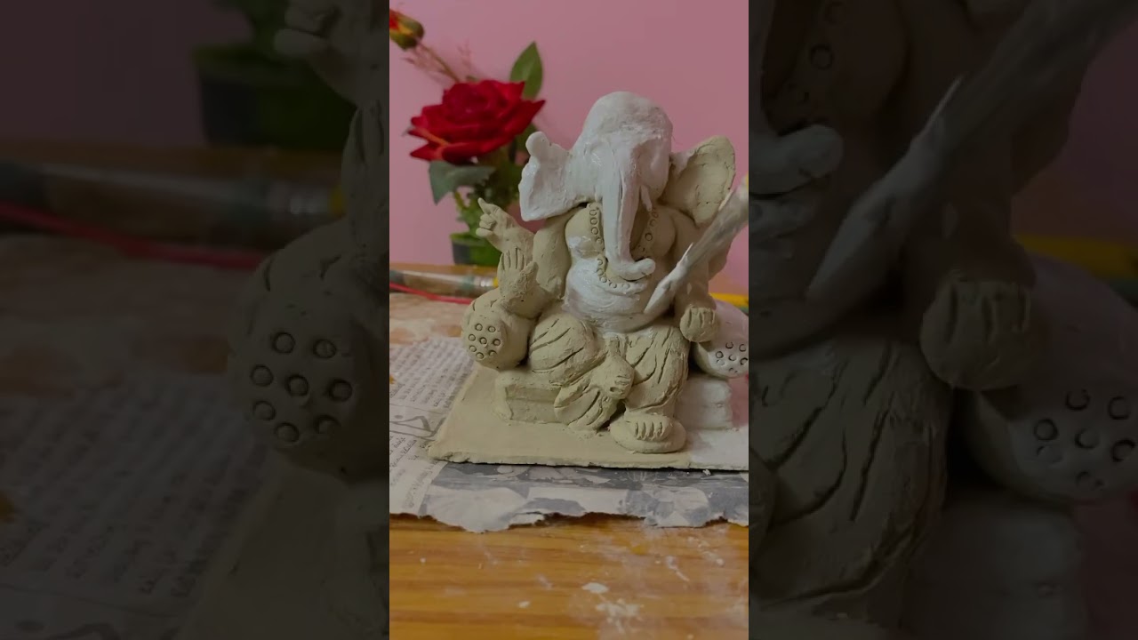 Happy Ganesh Chaturthi 🙏🏻#crafterparu #ecofriendlybappa #handmade #ecofriendlyganesh