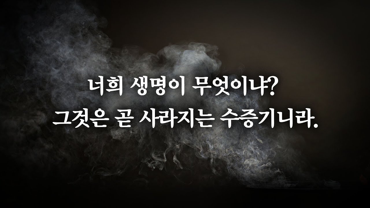 너희 생명이 무엇이냐? 그것은 곧 사라지는 수증기니라_주일 오전 실시간 예배 : 정동수 목사, 사랑침례교회, 킹제임스흠정역성경, 설교, (2022. 1.23)