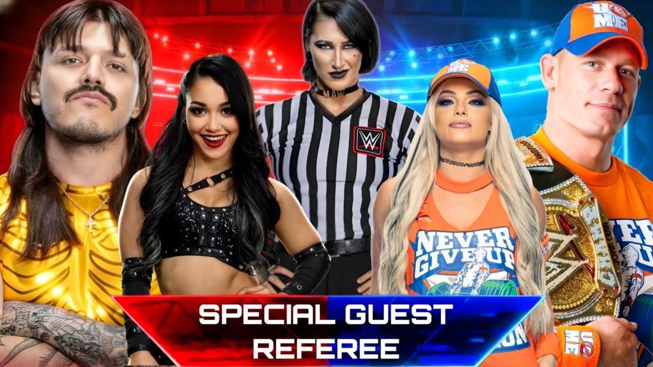 WWE 2K25 - Матч со специальным приглашенным рефери | Лив Морган, Джон Сина против Роксанн Перес, ...