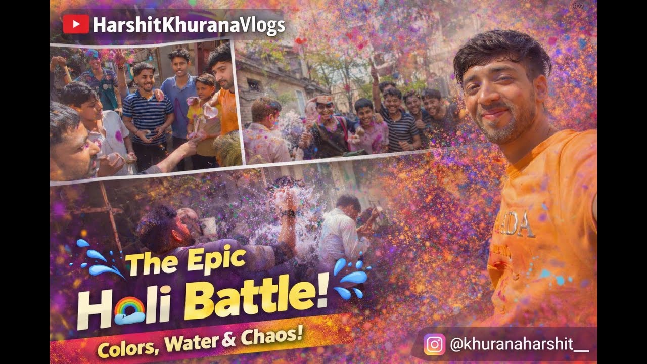 The Ultimate Holi War😂🌈💦 | Funny Holi Game | Baloon Fight😂❤️