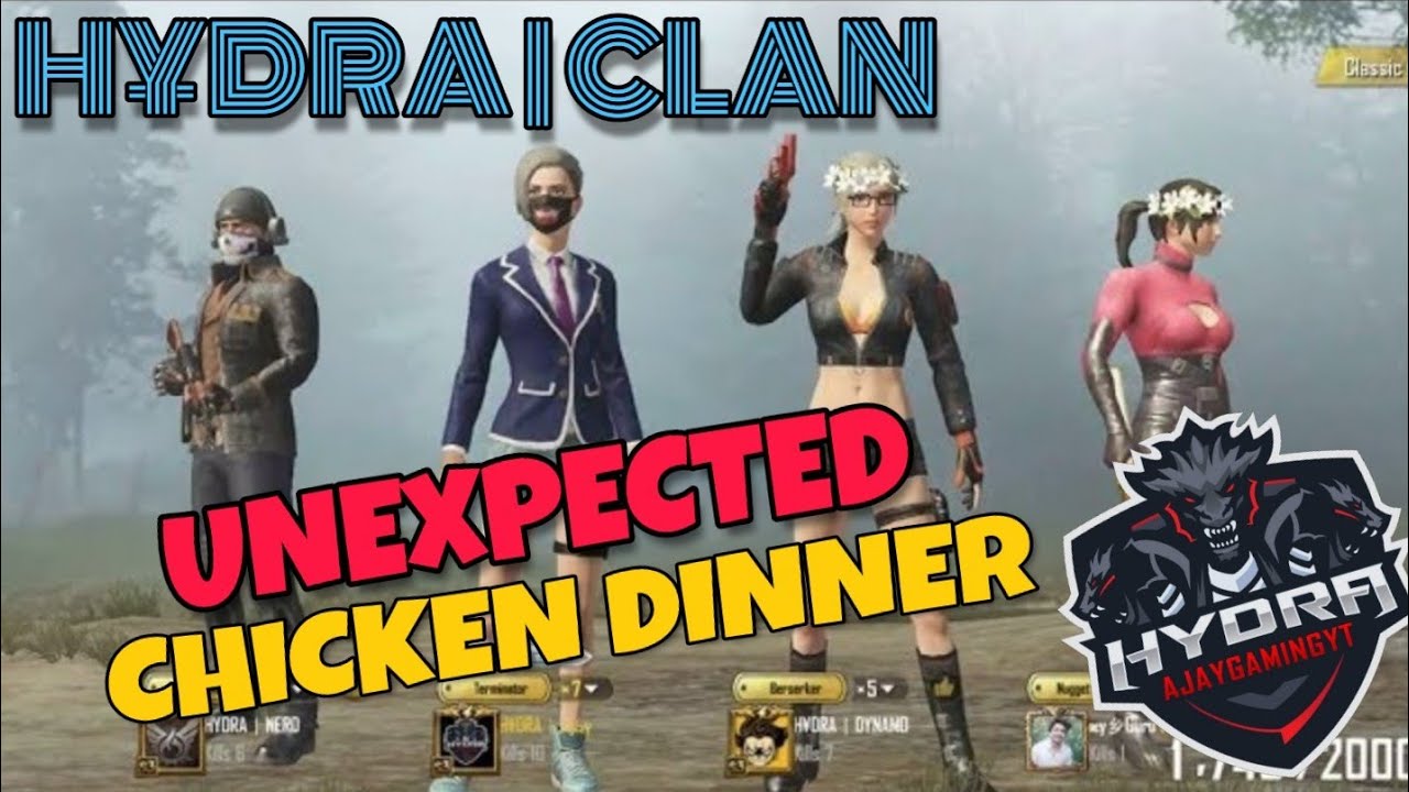 Pubg Mobile Unexpected Chicken Dinner ft. Dynamo Gaming || Hydra Clan