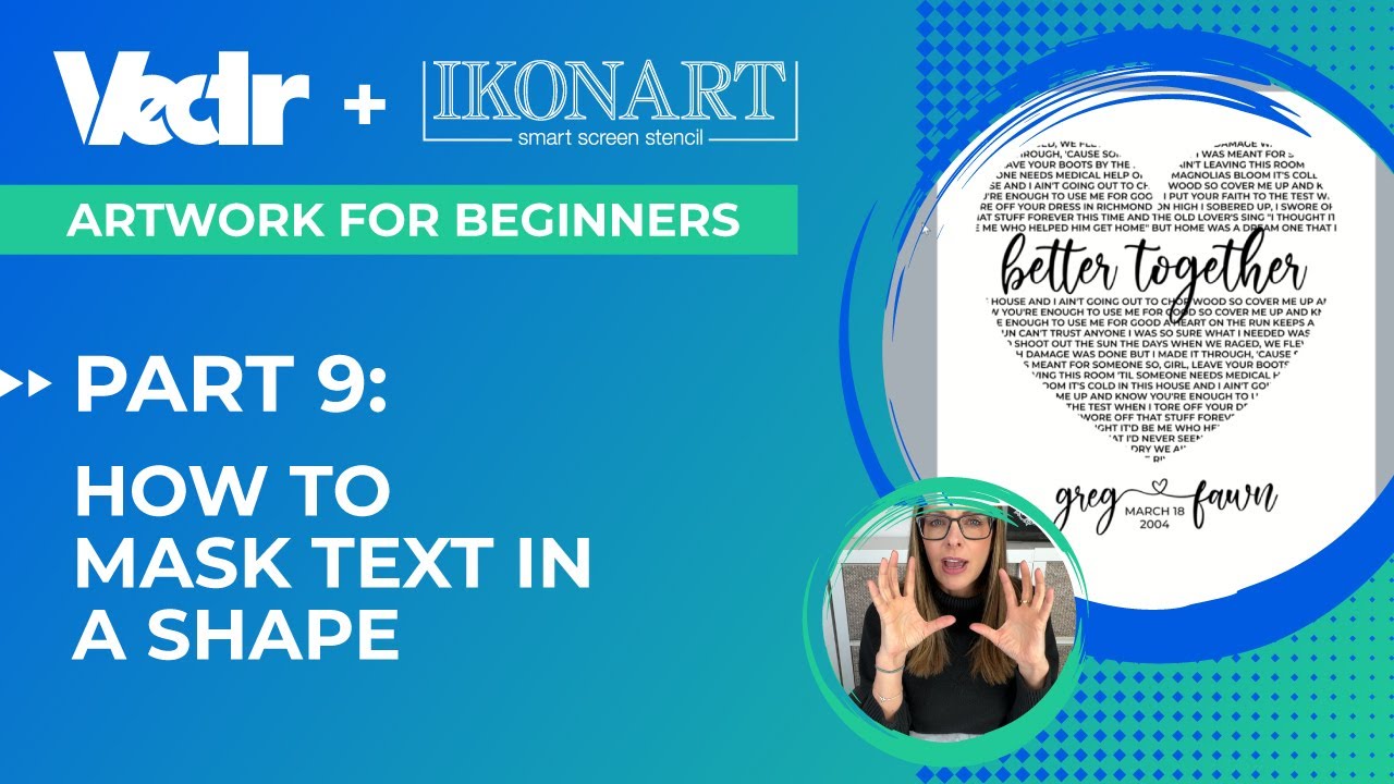 Artwork For Beginners Part 9: Mask Text To A Shape | Vectr + Ikonart