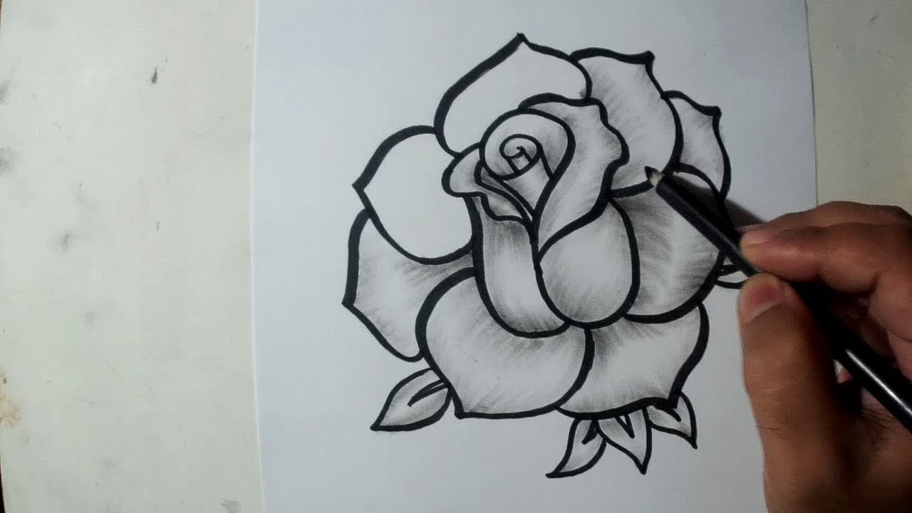 How to Draw A Rose || Charcoal Drawing and Shading
