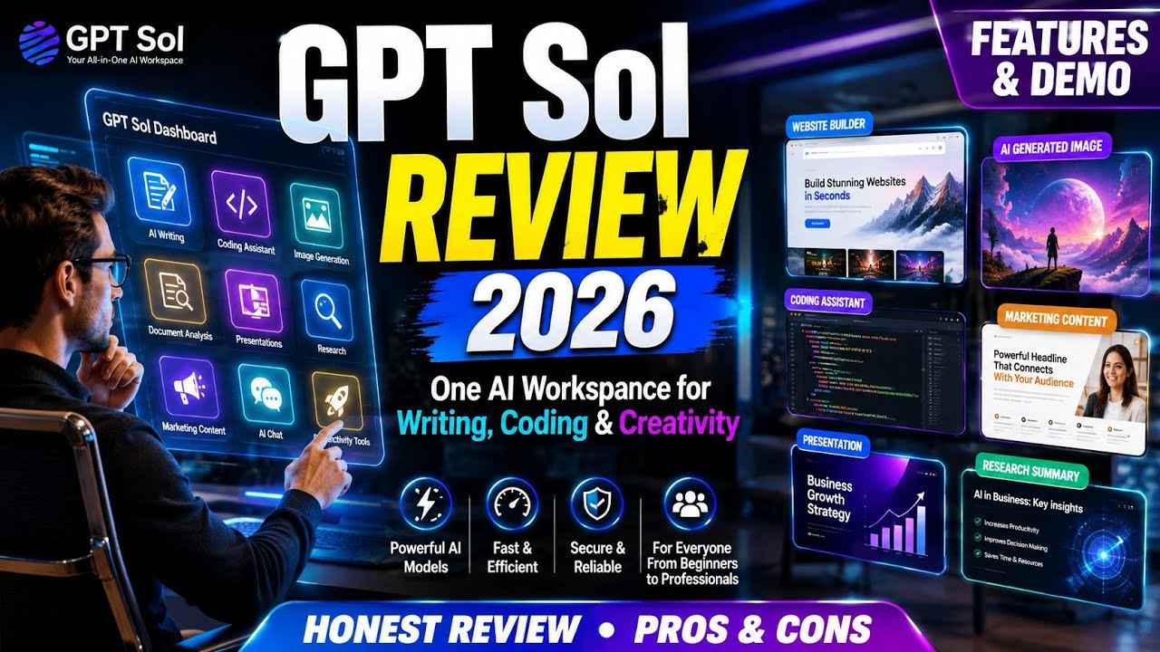GPT Sol Review 2026 | Complete AI Platform Demo, Features, Pros & Cons | Is It Worth Trying?