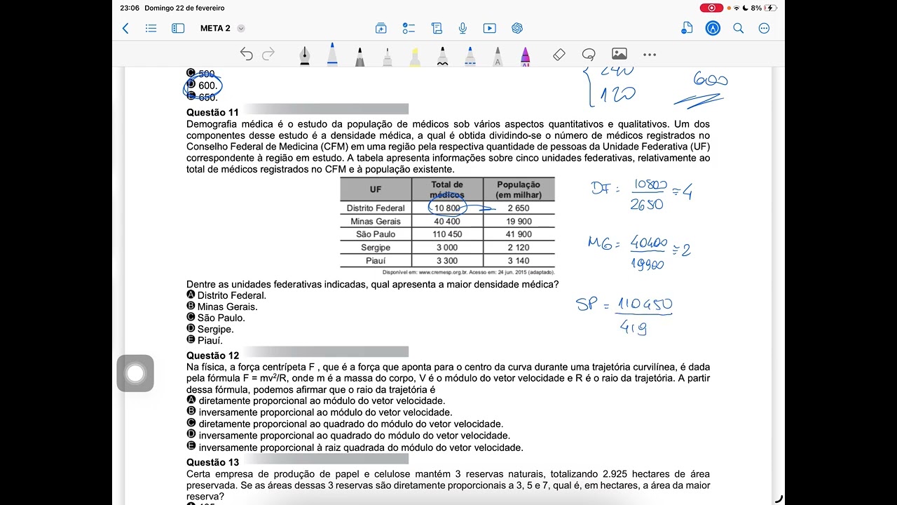 Q11 Demografia médica é o estudo da população de médicos sob vários aspectos quantitativos e qualita