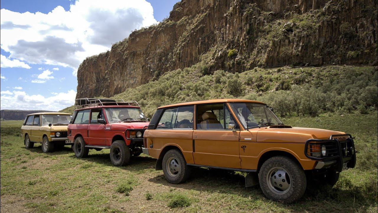 Three 2 door Range Rover classics; in and out of the Great Rift Valley