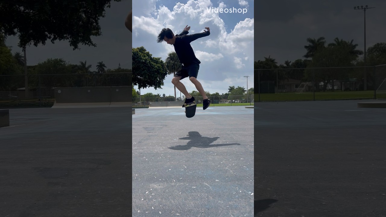 CANCEL FLIP, BACKFOOT HEEL, DOUBLE FLIP! #skateboarding #shorts