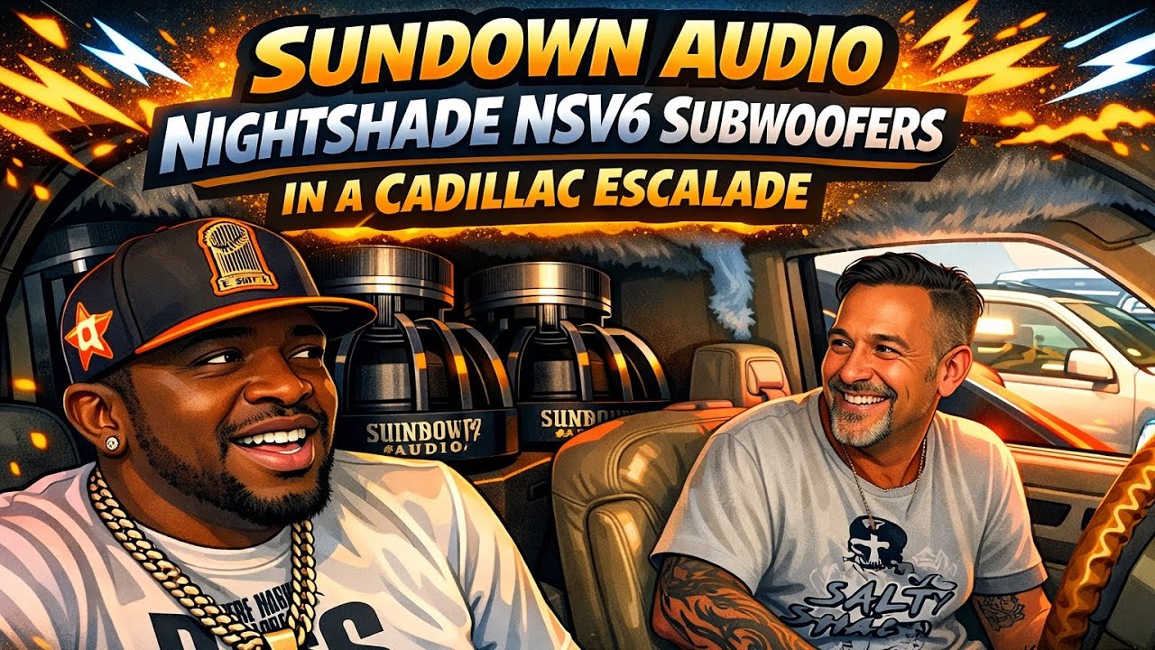 SUNDOWN AUDIO NIGHTSHADE NSV6 SUBWOOFERS IN A CADILLAC ESCALADE #sundownaudio 