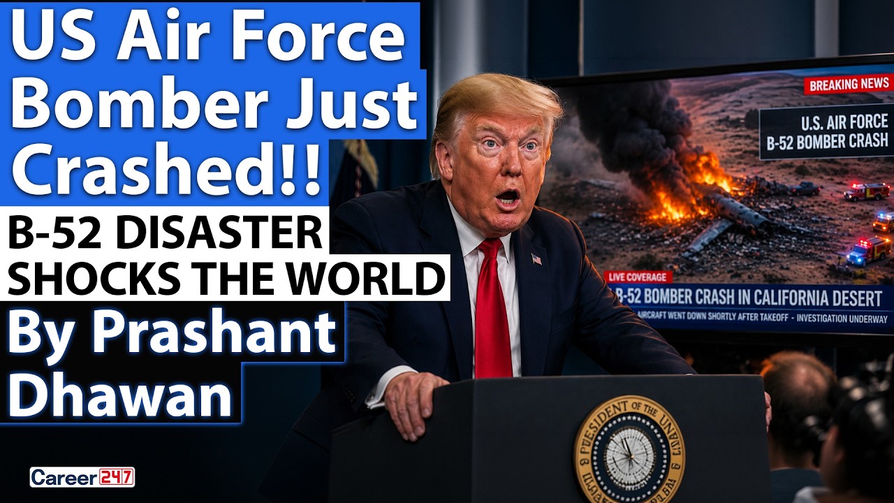 US AIRFORCE BOMBER JUST CRASHED | B 52 Disaster Shocks The World | By Prashant Dhawan