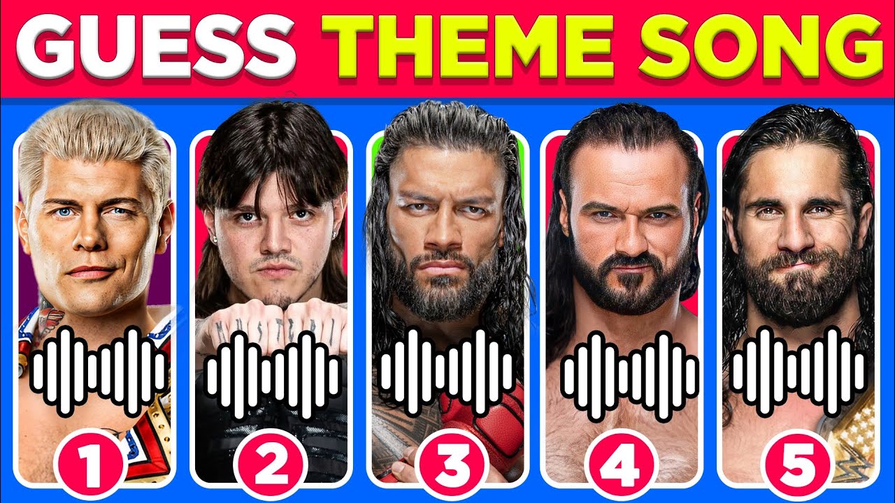 Guess the MOST FAMOUS WWE Superstars by Their Theme Songs 🎶✅