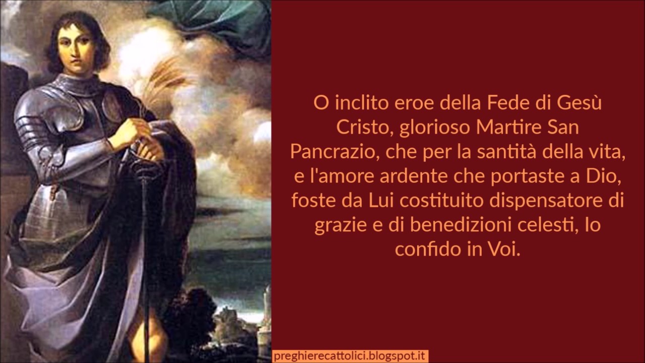 Preghiera a San Pancrazio