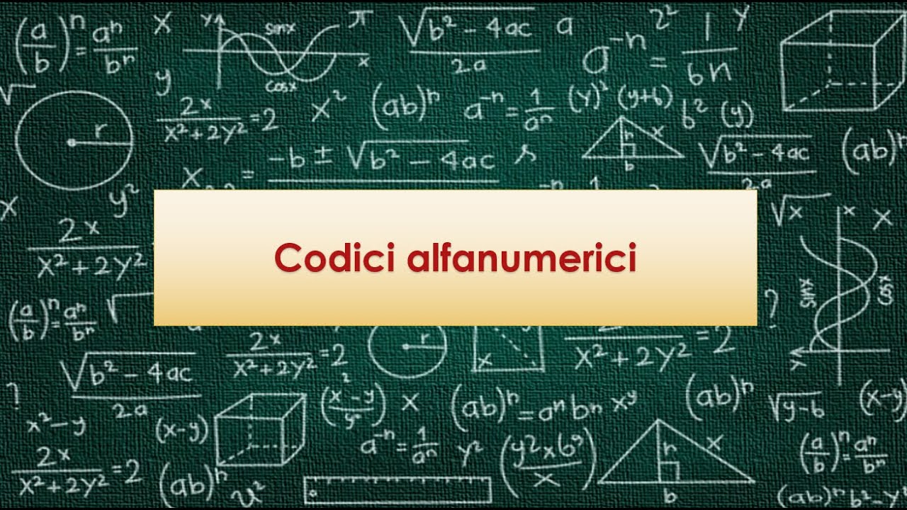Codici alfanumerici