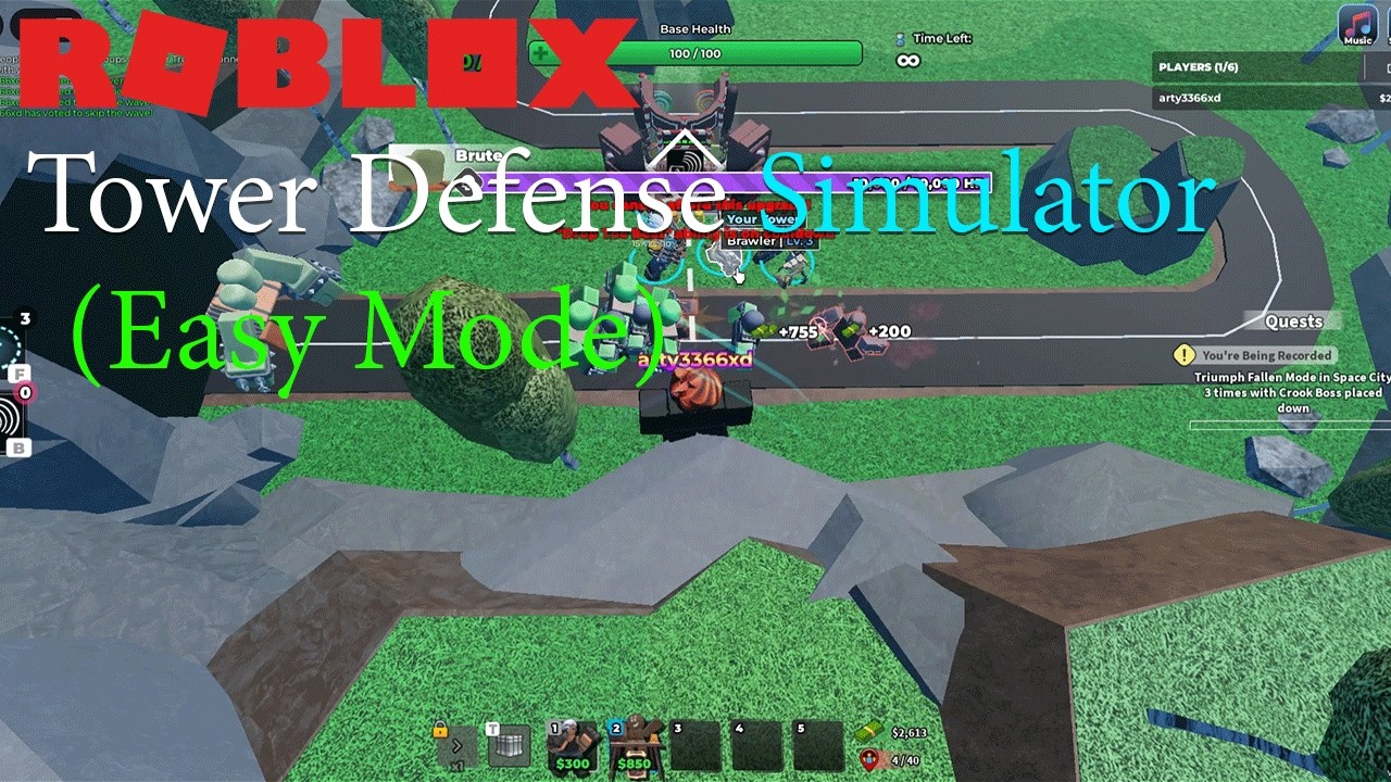 Roblox Tower Defense Simulator (Easy Mode) Solo