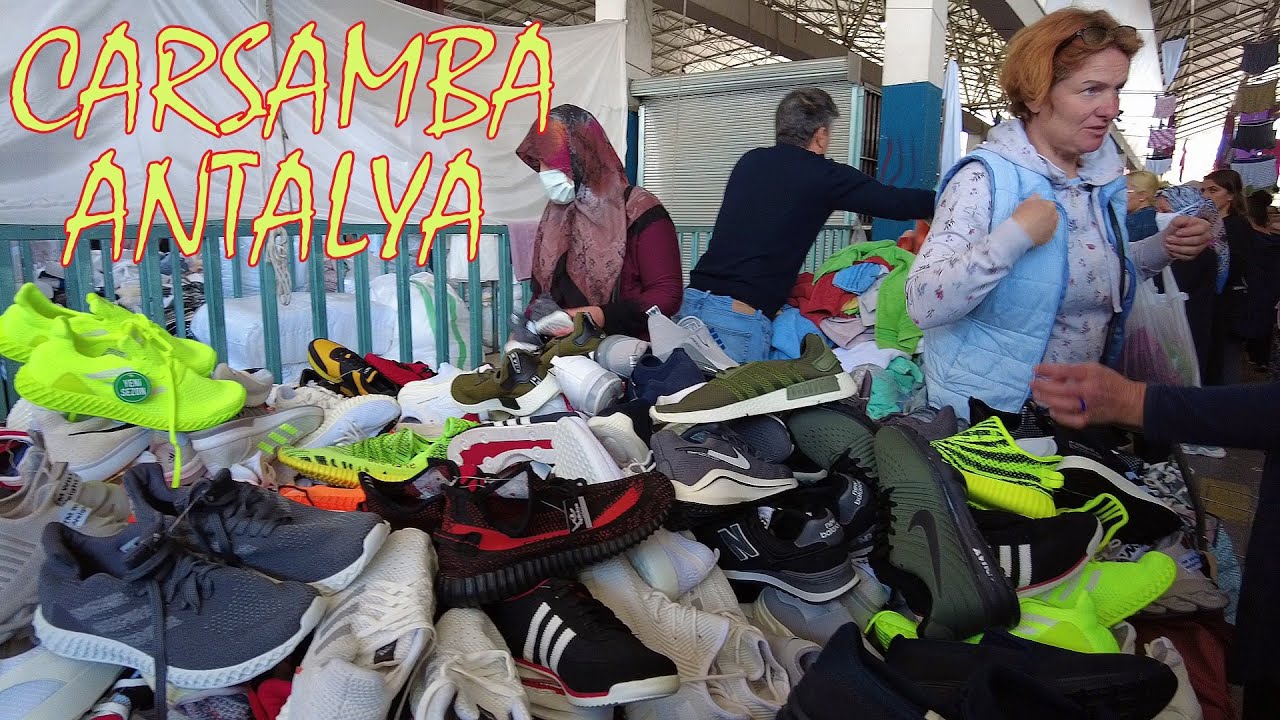 ANTALYA BIGGEST BAZAAR on Wednesday Çarşamba pazari Walking tour #turkey #antalya #bazaar