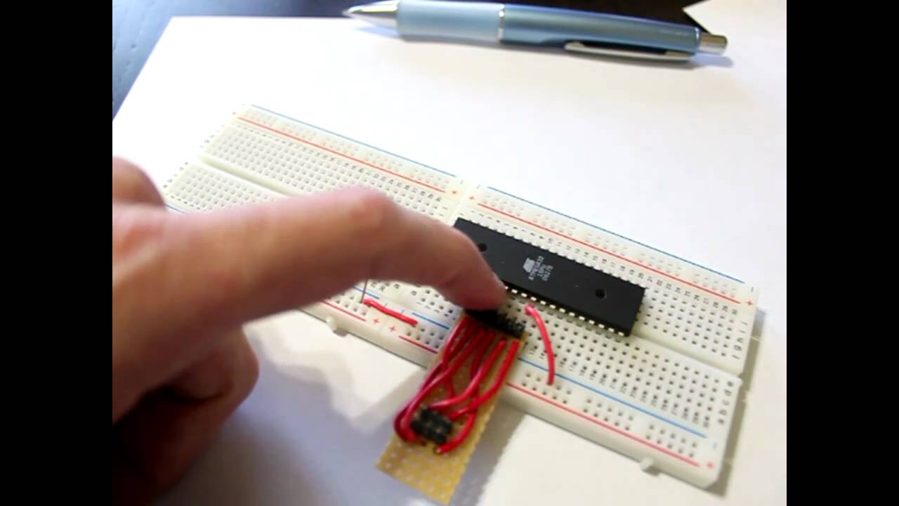 12. Arduino for Production!  AVR Atmega32 - Adding a Button to the Microcontroller