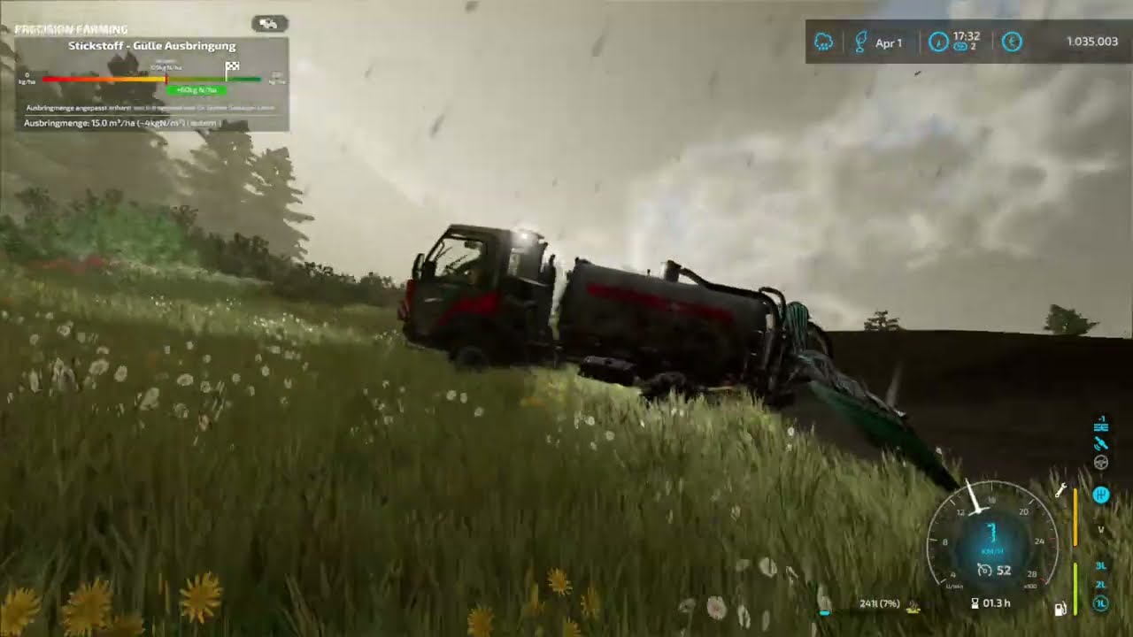 Farming Simulator 22 Güllefahren im schlam#aebi #gülle #reform #steilhang