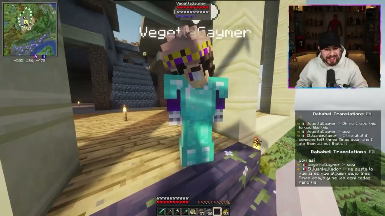 VEGETTA777 se conecta fuera de STREAM para ver el avance del segundo al mando JUANSGUARNIZO 🤣 QSMP