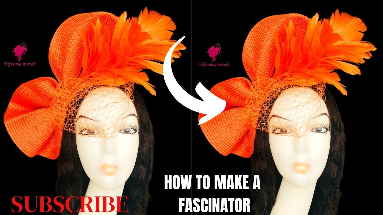 How to make a Fascinator headpiece||Straw mat fascinator diy #hat #millinery #easy