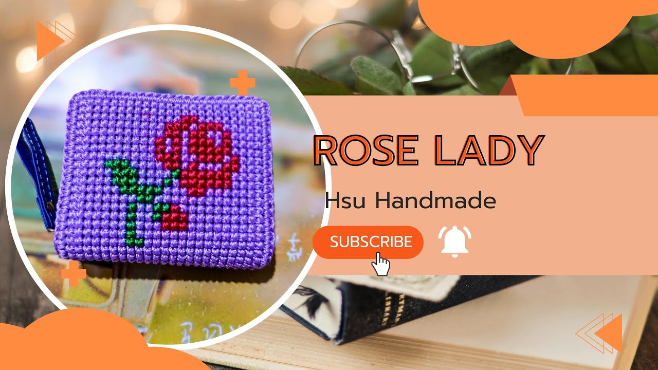 Rose lady crosstich wallet#crochet #beginnersstitch #crochet #tutorial 