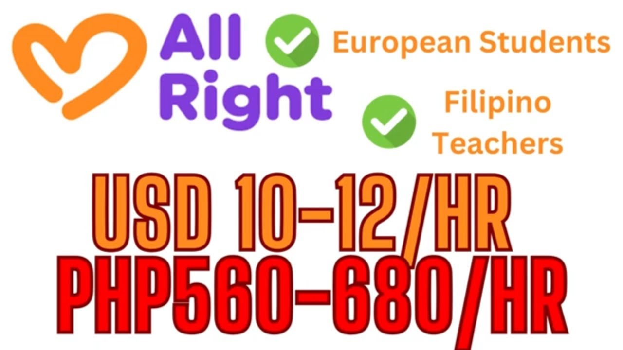 All RIGHT 560-680/HR | HIGH PAYING ESL COMPANY | European Students