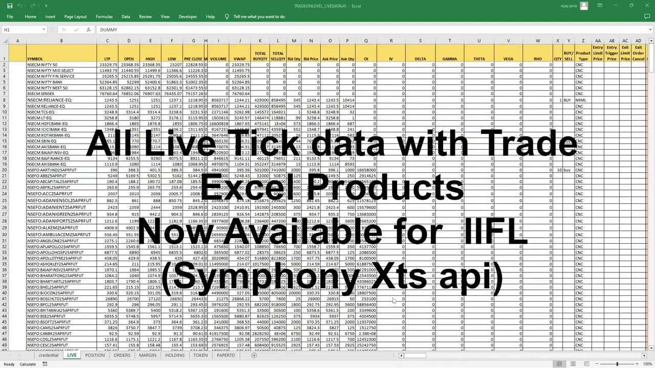 IIFL Algo Trading with Excel | IIFL API Setup | How to Start Algo Trading with IIFL Broker