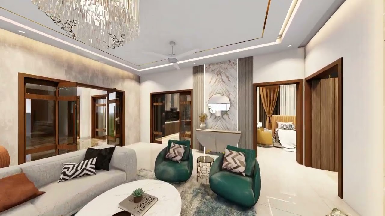 10 MARLA HOUSE INTERIOR WITH 3 MARLA SIDE LAWN | LAHORE