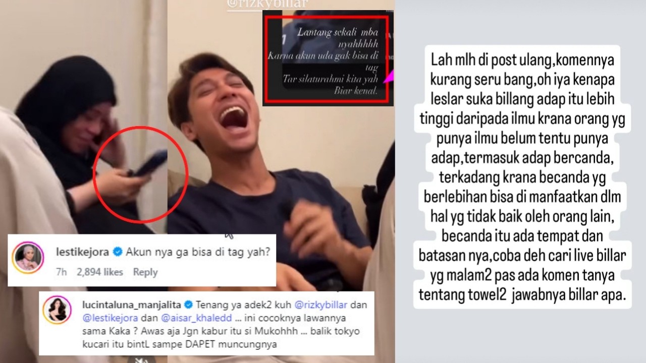 RIZKY BILLAR POST ULANG ! LESTI SIAP CIDUK HATTERS INI | LUCINTALUNA LANGSUNG BELA LESLAR !!!