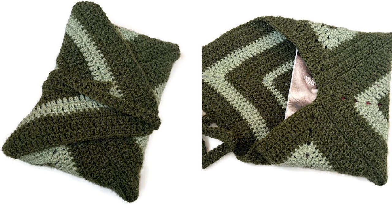 Pochette pour livre au crochet