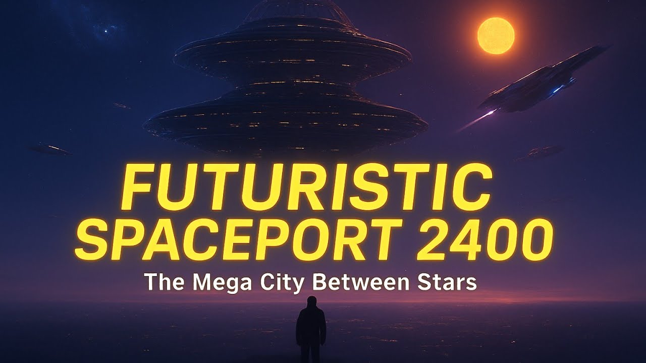 “FUTURISTIC SPACEPORT 2400 🚀 | The Mega City Between Stars (4K Cinematic AI Vision)”