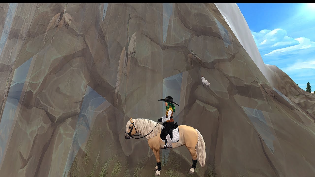 Climbing to Mirror Mountain (star stable)