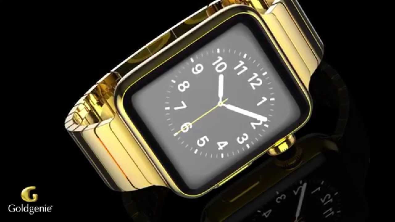 24k Gold Apple Watch range by Goldgenie (video)