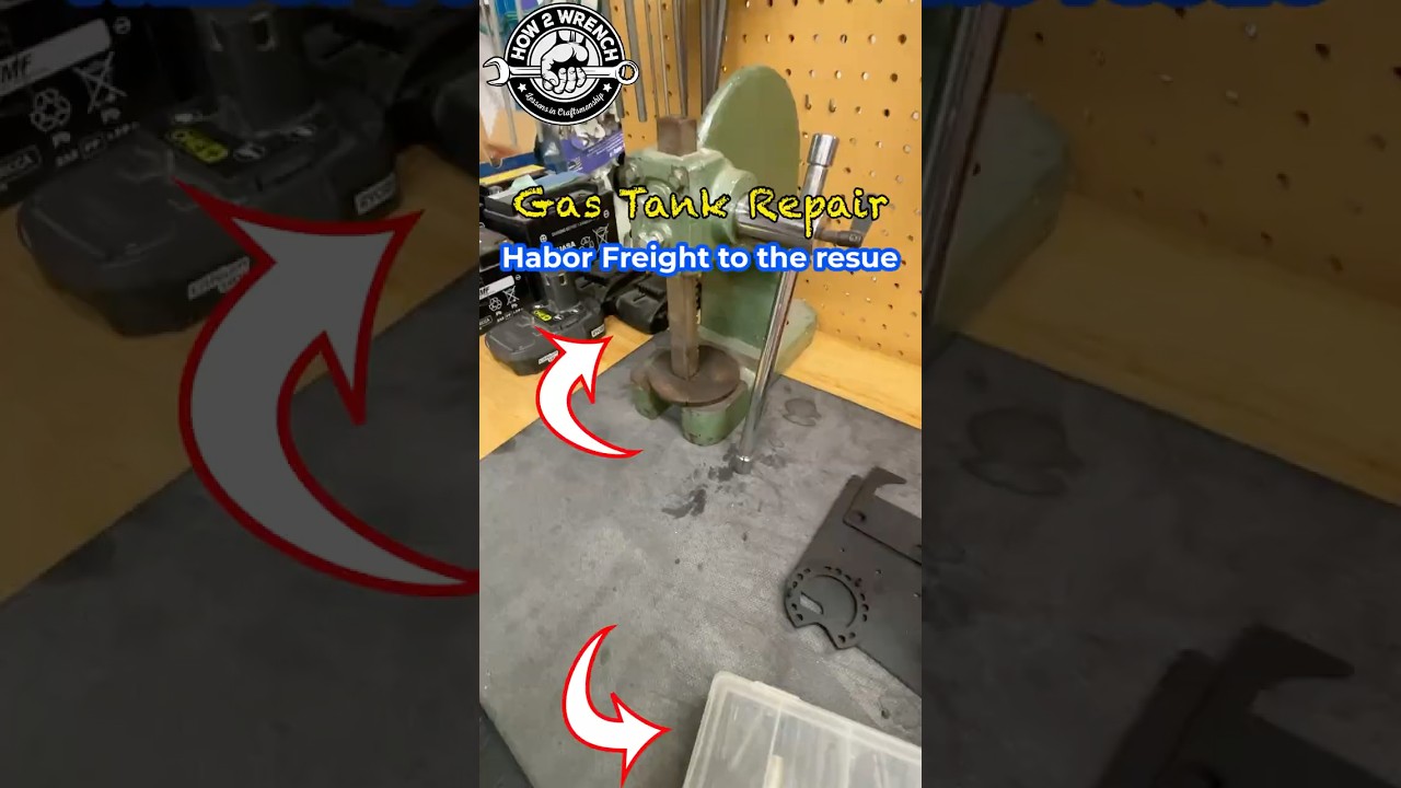 How to make perfect gasket holes with an arbor press #harborfrieght #mechanic #diymechanic #tools