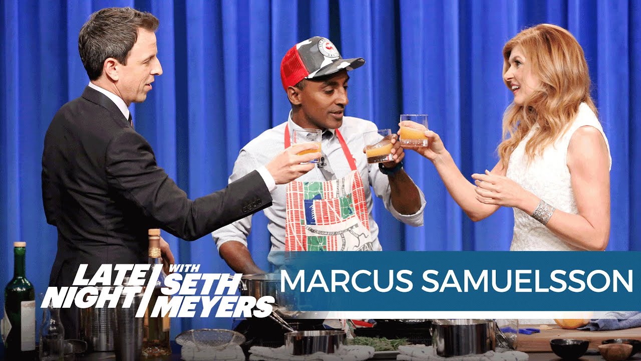Connie Britton and Seth Make Fried Chicken with Marcus Samuelsson
