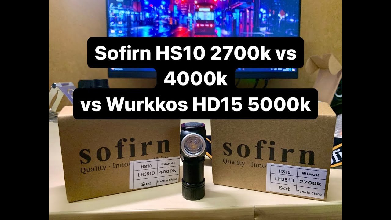 Сравнение Sofirn HS10 2700k vs 4000k vs Wurkkos HD15 5000k