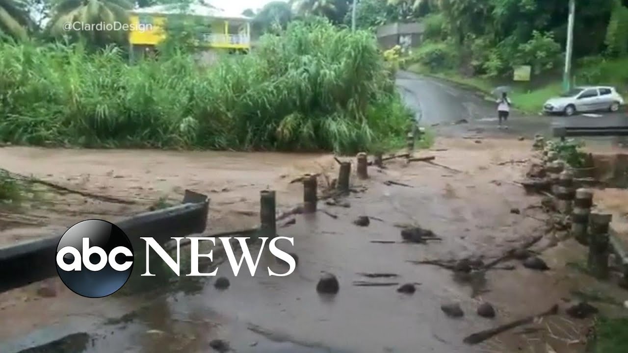 Dorian inundates Martinique with rains washing away roads l ABC News