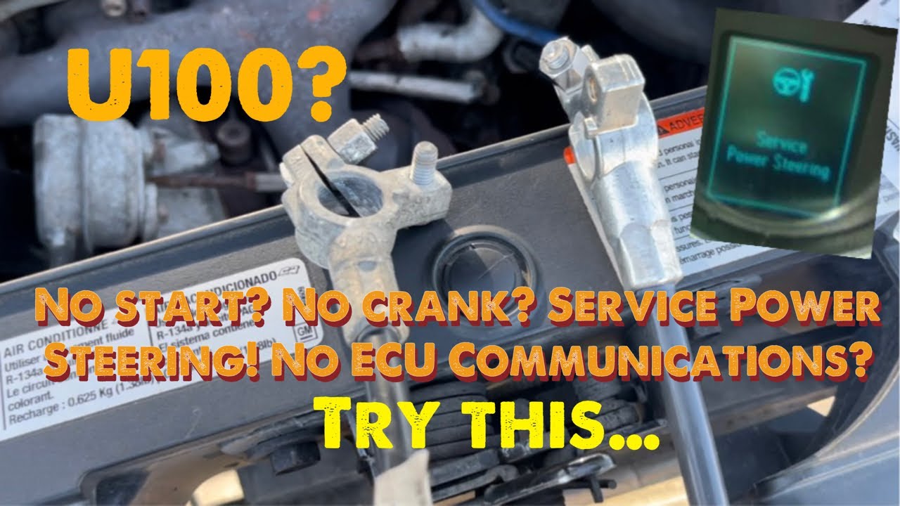 Chevy Cruze No Start Service Power Steering No Crank U100 Chassis code No Communications. Try this.
