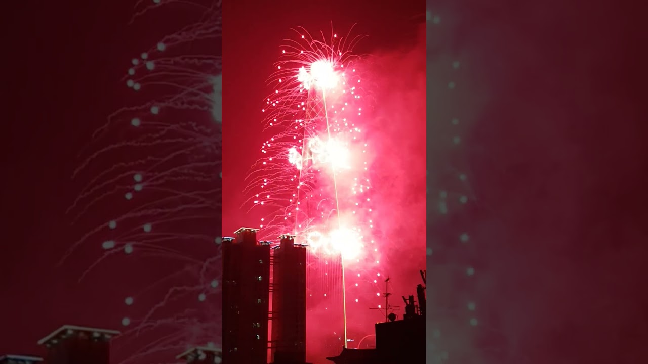 어마 무시 했던 롯데타워 #롯데타워 #불꽃놀이 #AI