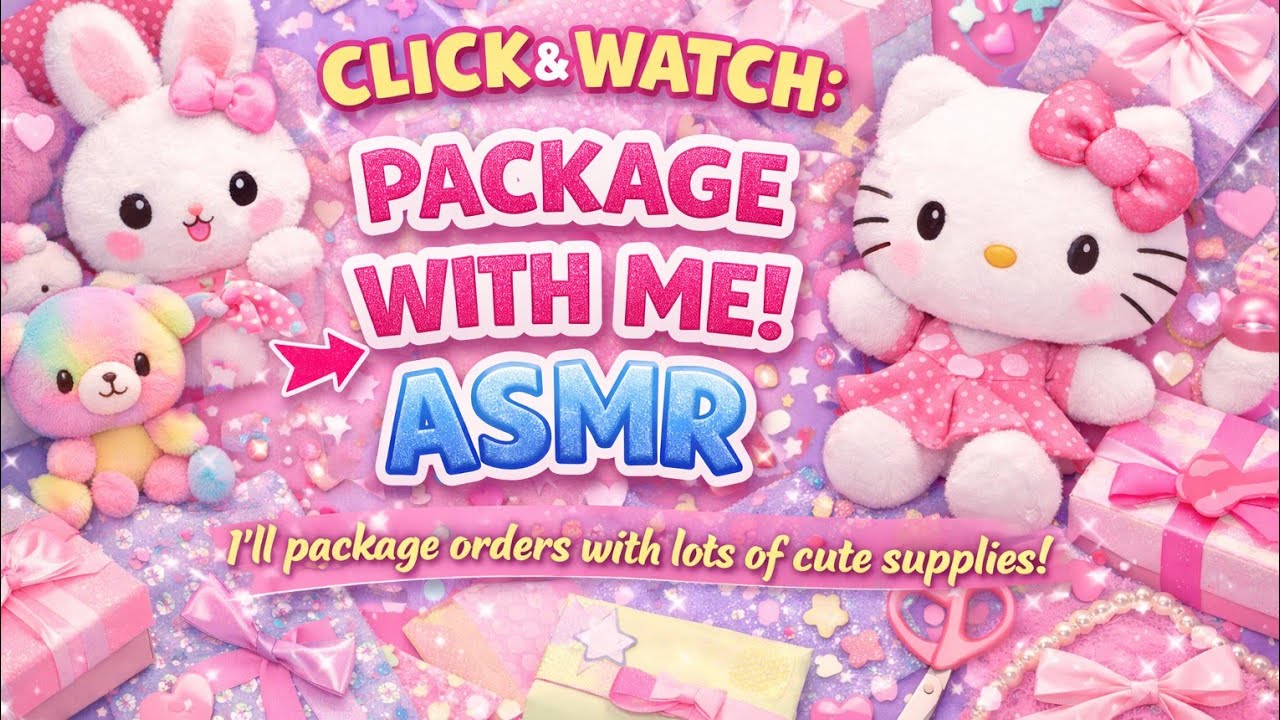 ASMR Packing Super Cute Orders With Me!#PackWithMe #SmallBusiness #CutePackaging #KawaiiAesthetic