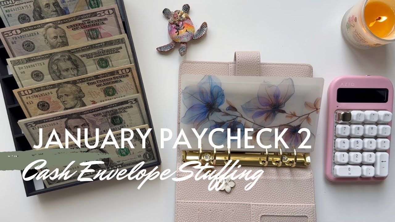 January 2026 Budget | Cash Envelope and Sinking Fund Stuffing | Paycheck 2 | 26 Year Old Budgeter